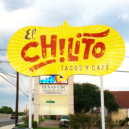 El Chilito Pylon Sign Austin, Texas