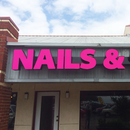 Nails & Spa Channel Letter Sign Austin, Texas
